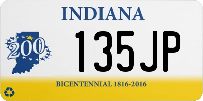 IN license plate 135JP