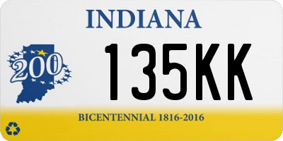 IN license plate 135KK