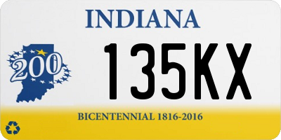 IN license plate 135KX