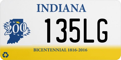 IN license plate 135LG