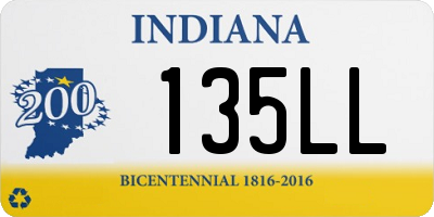 IN license plate 135LL