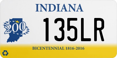 IN license plate 135LR