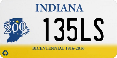 IN license plate 135LS