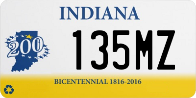 IN license plate 135MZ