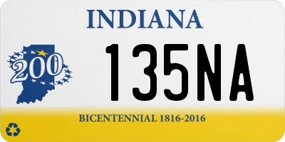 IN license plate 135NA