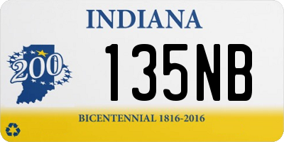 IN license plate 135NB