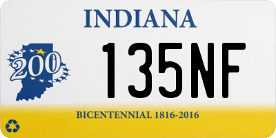 IN license plate 135NF