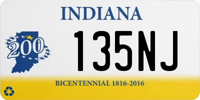 IN license plate 135NJ