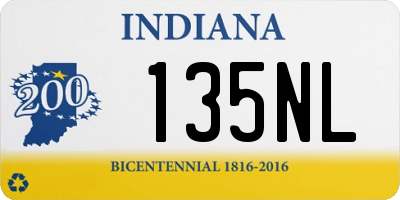 IN license plate 135NL