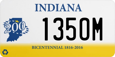 IN license plate 135OM