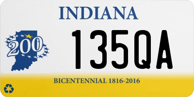 IN license plate 135QA