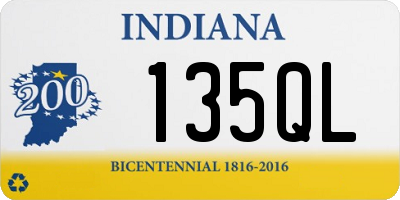 IN license plate 135QL