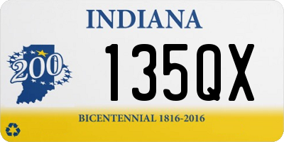 IN license plate 135QX