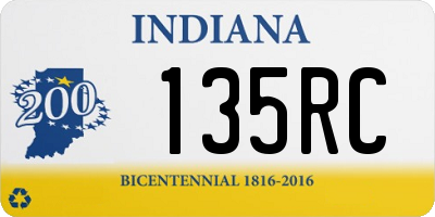 IN license plate 135RC