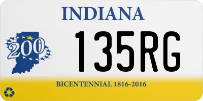 IN license plate 135RG