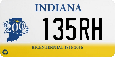 IN license plate 135RH
