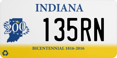 IN license plate 135RN