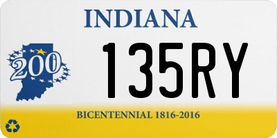 IN license plate 135RY