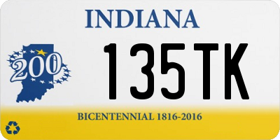 IN license plate 135TK