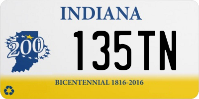 IN license plate 135TN