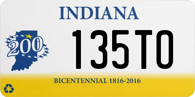 IN license plate 135TO