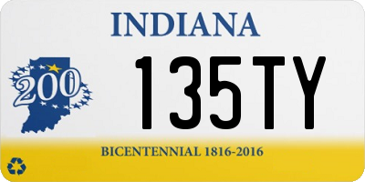 IN license plate 135TY