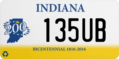 IN license plate 135UB