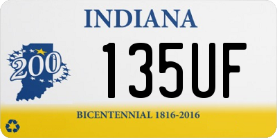 IN license plate 135UF