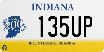 IN license plate 135UP