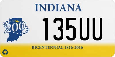 IN license plate 135UU