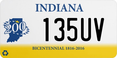 IN license plate 135UV
