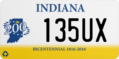 IN license plate 135UX