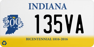 IN license plate 135VA