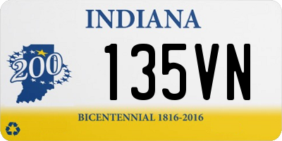 IN license plate 135VN