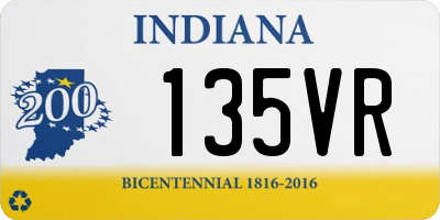 IN license plate 135VR