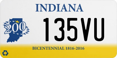 IN license plate 135VU