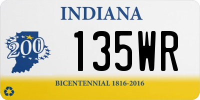 IN license plate 135WR