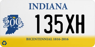 IN license plate 135XH