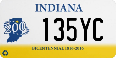 IN license plate 135YC