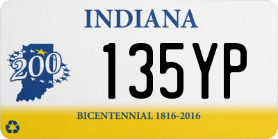 IN license plate 135YP