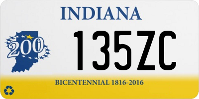 IN license plate 135ZC