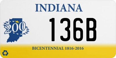 IN license plate 136B