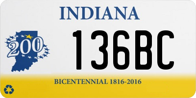 IN license plate 136BC
