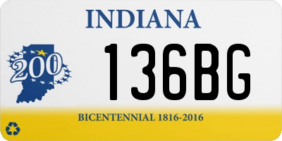 IN license plate 136BG