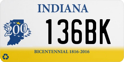 IN license plate 136BK