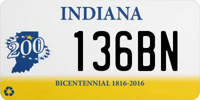 IN license plate 136BN