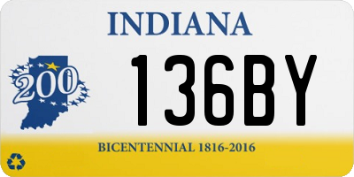 IN license plate 136BY