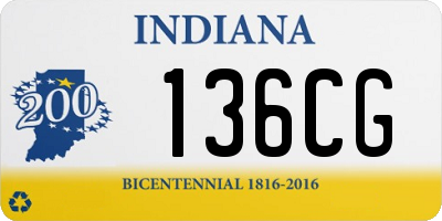 IN license plate 136CG