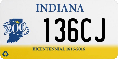 IN license plate 136CJ
