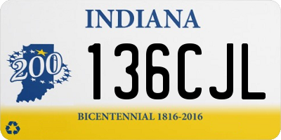 IN license plate 136CJL